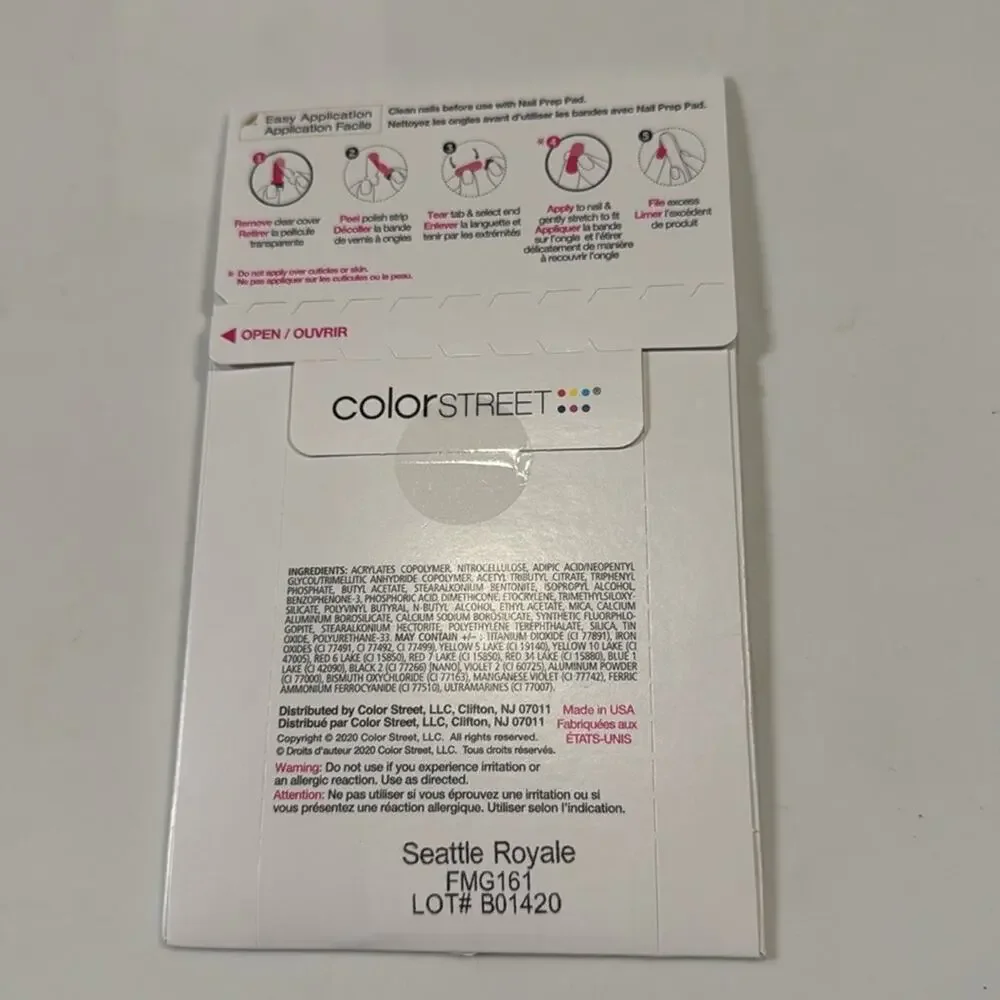 NWT Color Street "Seattle Royale" Gold Copper Glitter Nail Strips - Picture 3 of 4